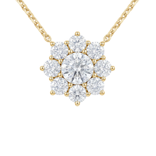 Sunflower diamond necklace