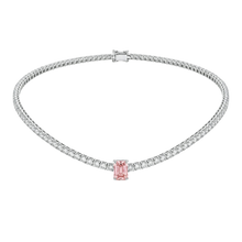 Lumière Emerald Fancy Pink Diamond Necklace