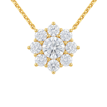Sunflower diamond necklace