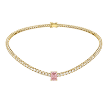 Lumière Emerald Fancy Pink Diamond Necklace