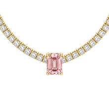 Lumière Emerald Fancy Pink Diamond Necklace