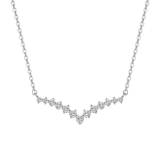 The Graduated Diamond V Necklace