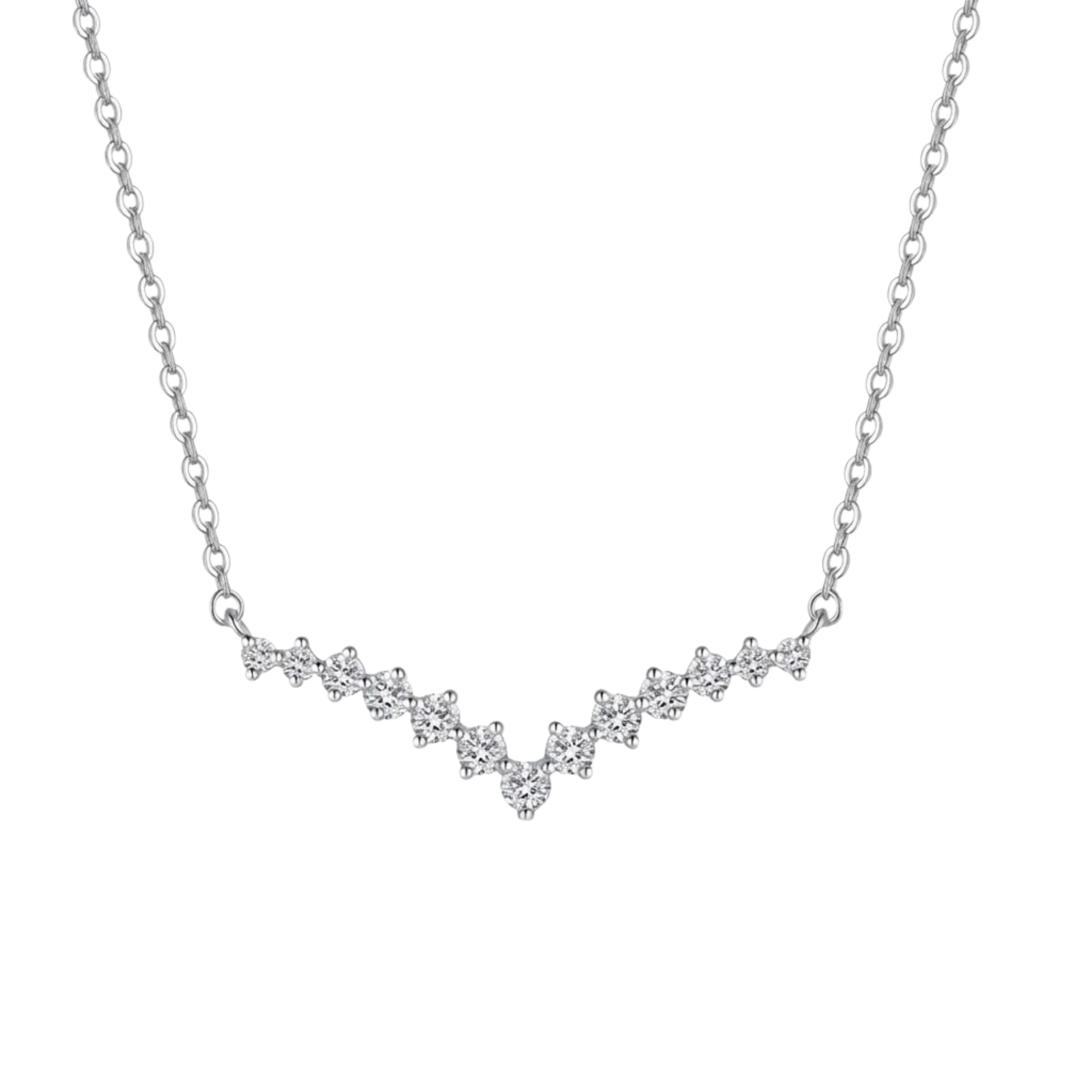 The Graduated Diamond V Necklace