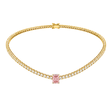 Lumière Emerald Fancy Pink Diamond Necklace