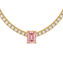 Lumière Emerald Fancy Pink Diamond Necklace
