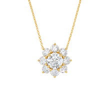 Sunflower diamond necklace