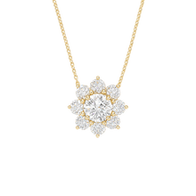 Sunflower diamond necklace