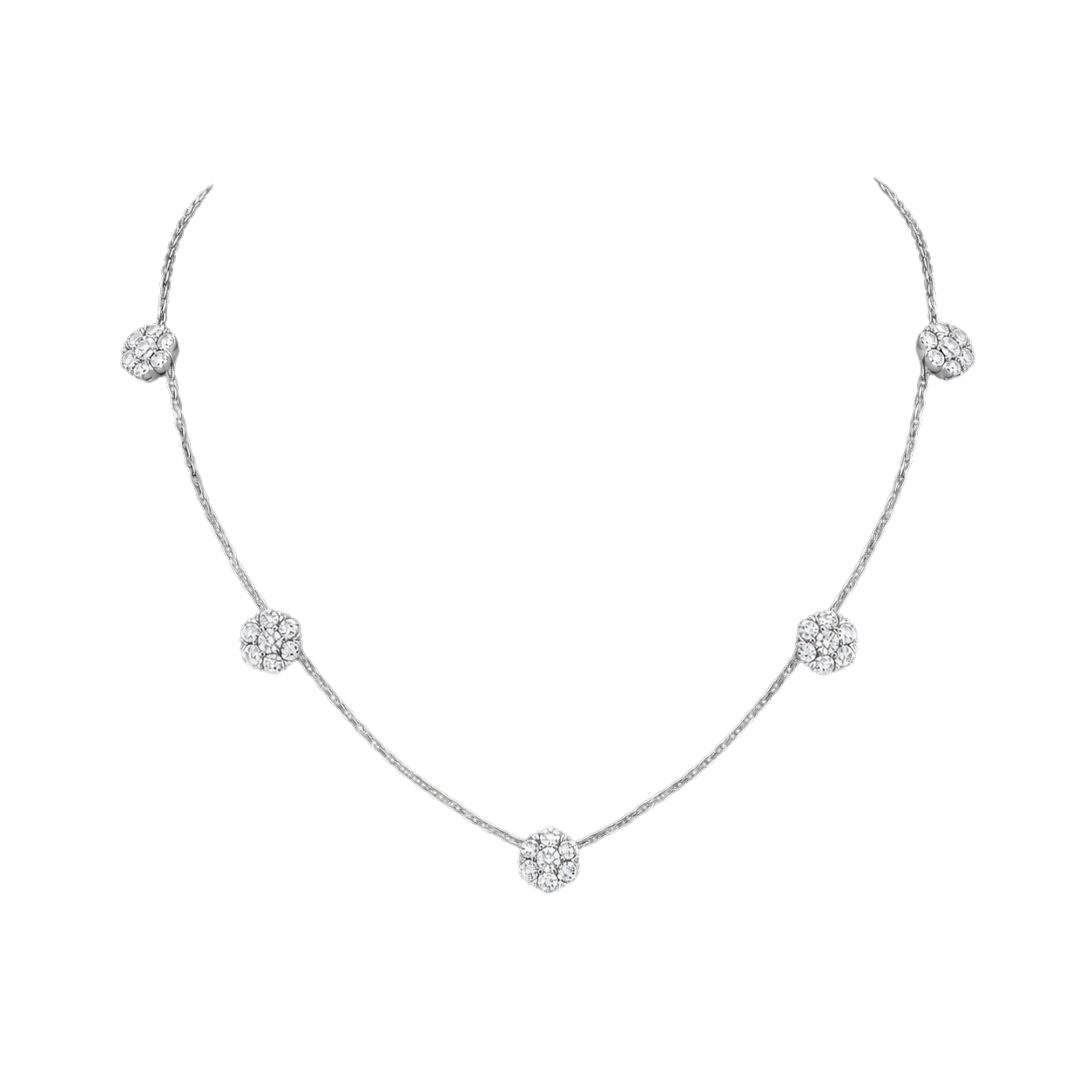 Belle Fleur Necklace, 5 flowers