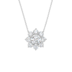 Sunflower diamond necklace